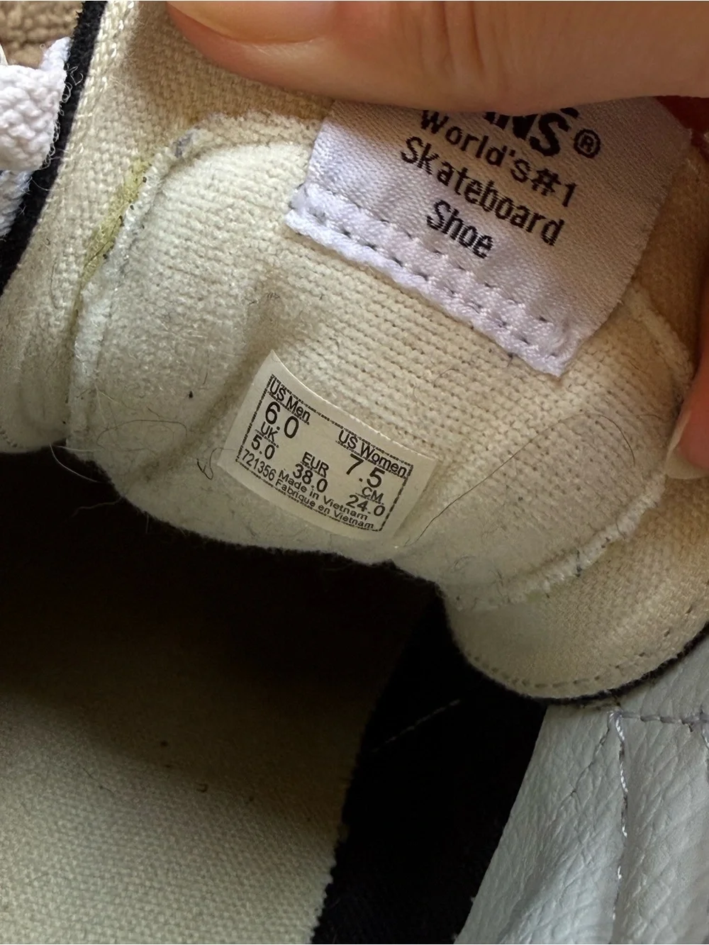 Vans Checkerboard High-Top Sneakers 7.5